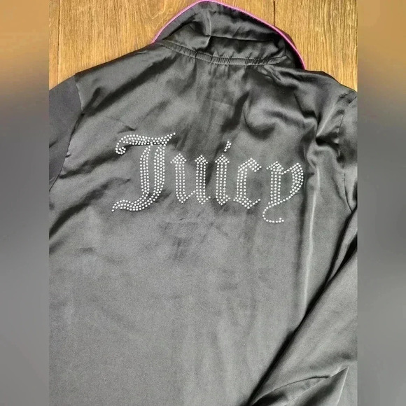 Juicy Couture Collared Slip Dress Pajamas in Black Size S - Picture 9 of 14